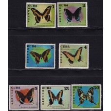 CUBA 1972 SERIE COMPLETA DE ESTAMPILLAS NUEVAS MINT MARIPOSAS 10 EUROS